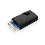 Branded Standard aluminium RFID cardholder with PU wallet