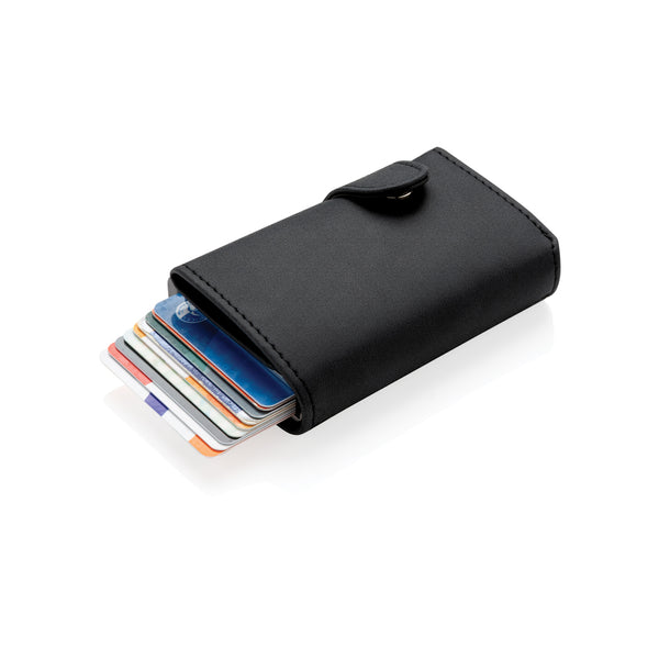 Branded Standard aluminium RFID cardholder with PU wallet