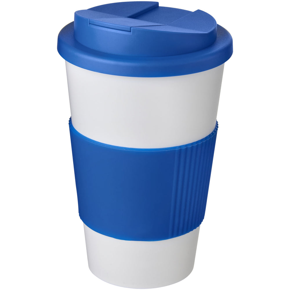 Branded Americano® 350 ml tumbler with grip & spill-proof lid