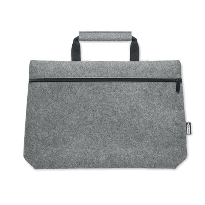 Branded RPET felt zippered laptop bag