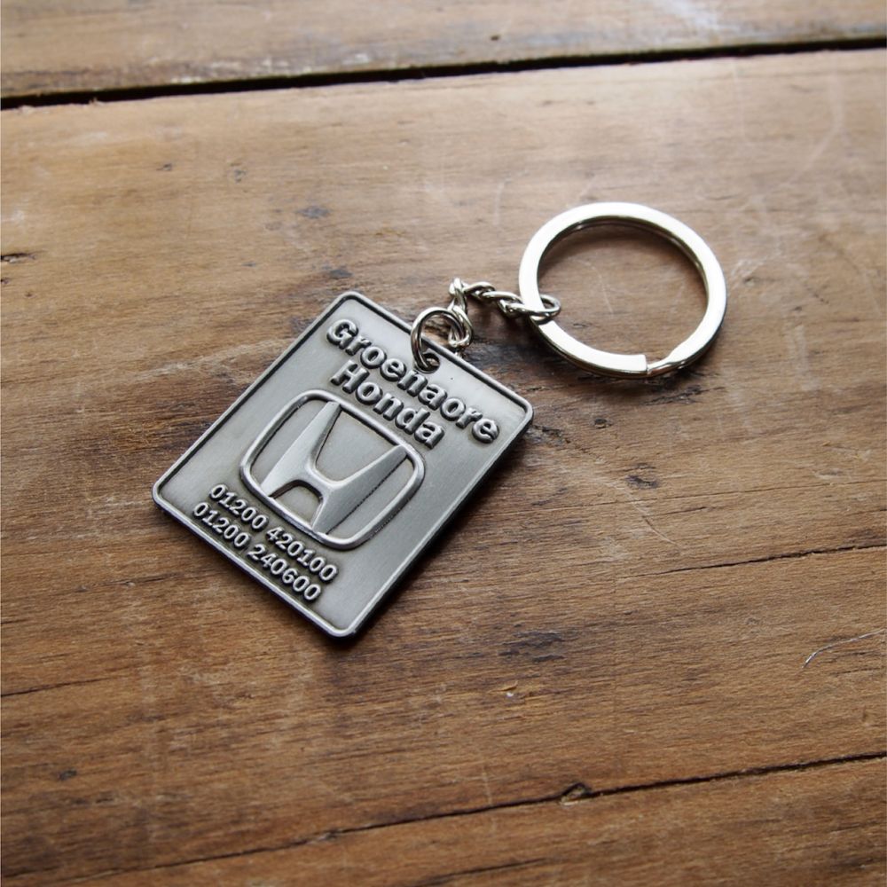 Branded Stamped Iron Soft Enamel Keyring (40mm)
