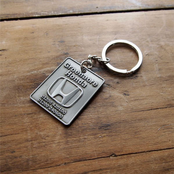 Branded Stamped Iron Soft Enamel Keyring (40mm)