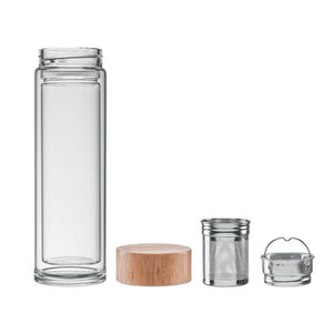 Double wall glass bottle 400ml