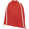 Branded Oregon 140 g/m² cotton drawstring backpack 5L