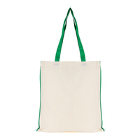 5oz NATURAL cotton shopper bag with piping trim + handles