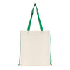 Branded 5oz NATURAL cotton shopper bag with piping trim + handles