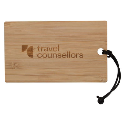 Branded Bamboo Luggage Tag (String)