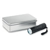 Branded LED torch in tin box
