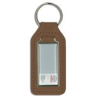 Long Square Shaped Keyfob with Domed Medallion