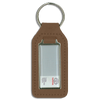 Branded Long Square Shaped Keyfob with Domed Medallion