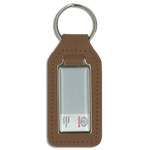 Branded Long Square Shaped Keyfob with Domed Medallion
