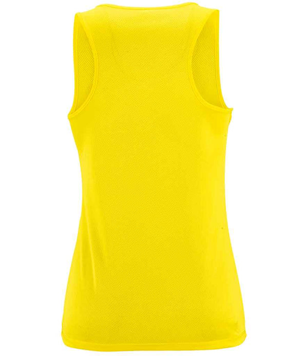 SOL'S Ladies Sporty Performance Tank Top Neon Yellow