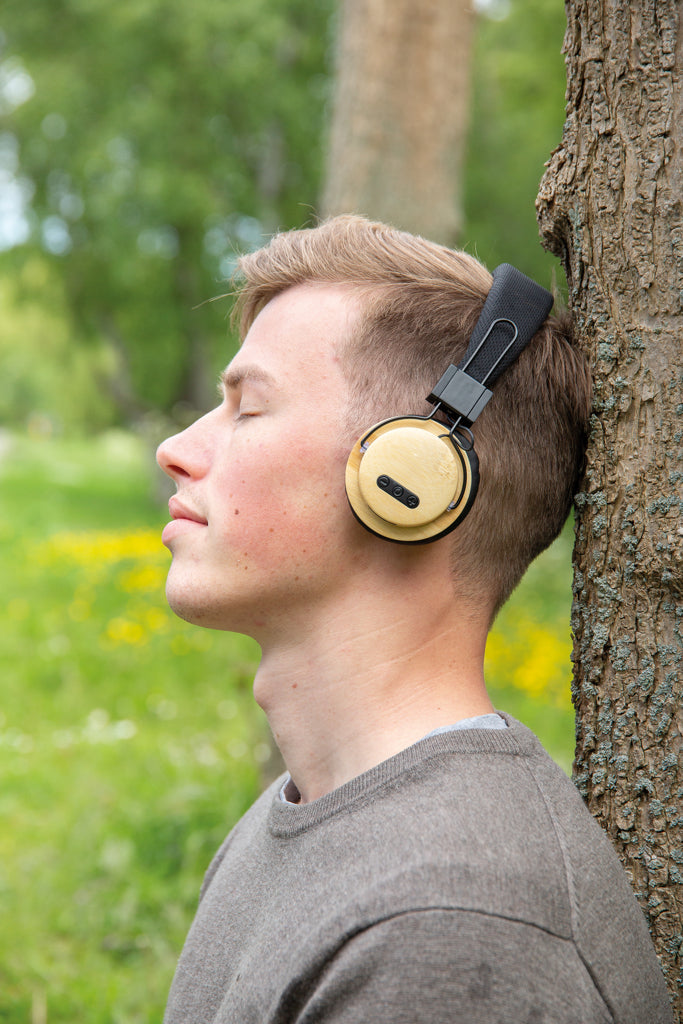 Branded Bamboo wireless headphone