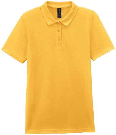 Branded Gildan Ladies SoftStyle® Double Piqué Polo Shirt