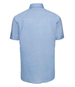 Russell Collection Short Sleeve Ultimate Non-Iron Shirt Bright Sky