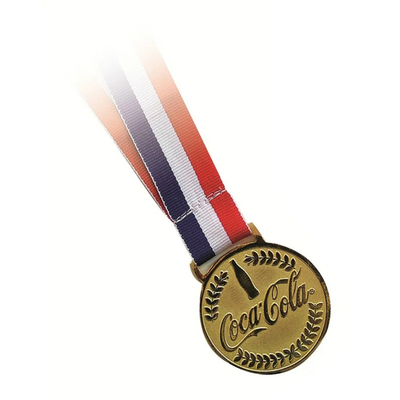 Branded Metal Relief Medal with Lanyard
