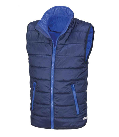 Result Core Kids Padded Bodywarmer Navy/Royal Blue