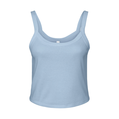 Bella Ladies Micro Rib Spaghetti Strap Tank Top