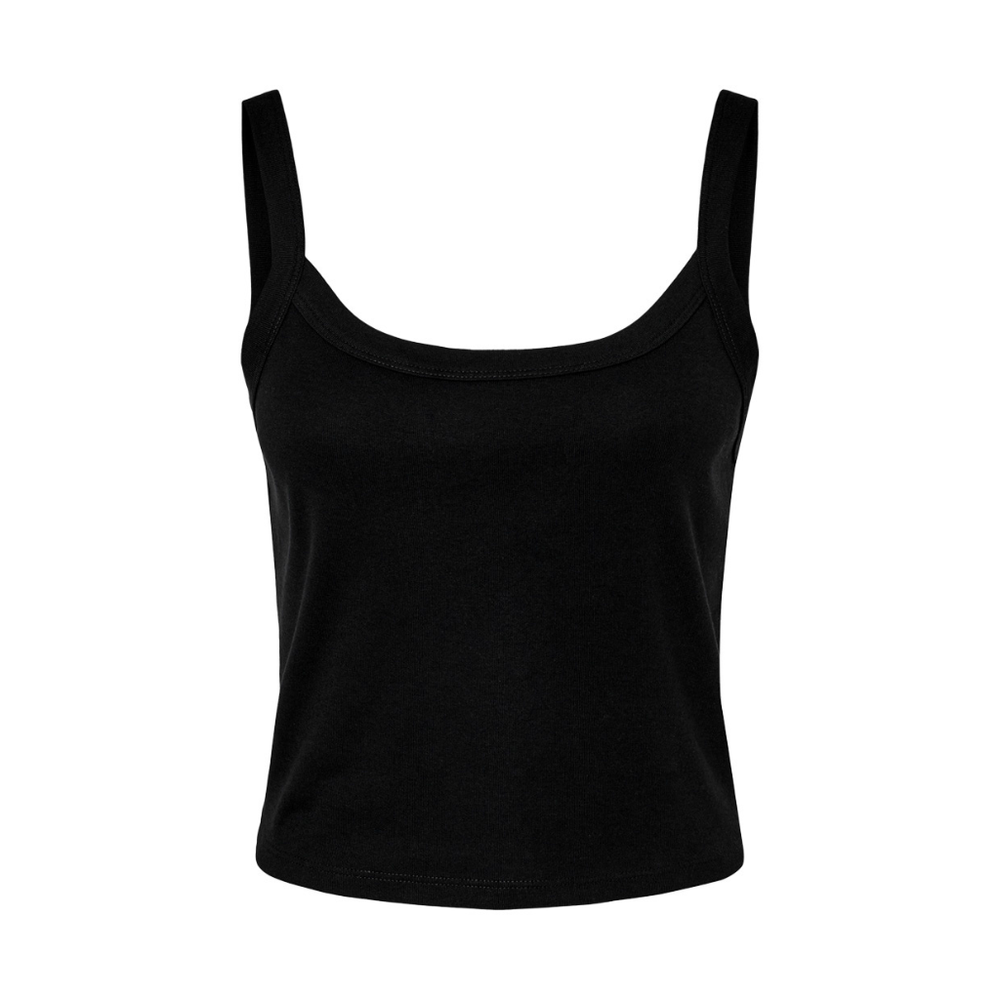 Bella Ladies Micro Rib Spaghetti Strap Tank Top