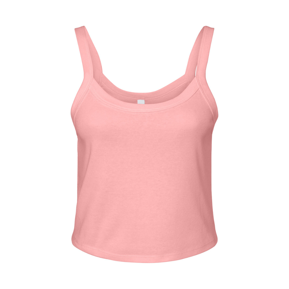 Bella Ladies Micro Rib Spaghetti Strap Tank Top