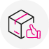 Package and thumb up icon