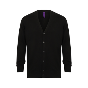 Henbury Lightweight Cotton Acrylic V Neck Cardigan