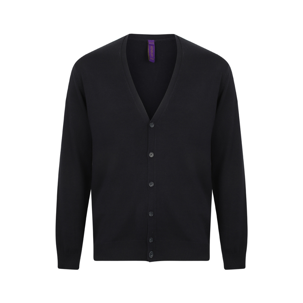Henbury Lightweight Cotton Acrylic V Neck Cardigan