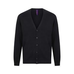 Henbury Lightweight Cotton Acrylic V Neck Cardigan