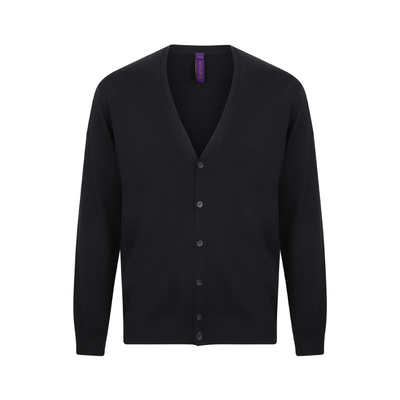 Henbury Lightweight Cotton Acrylic V Neck Cardigan