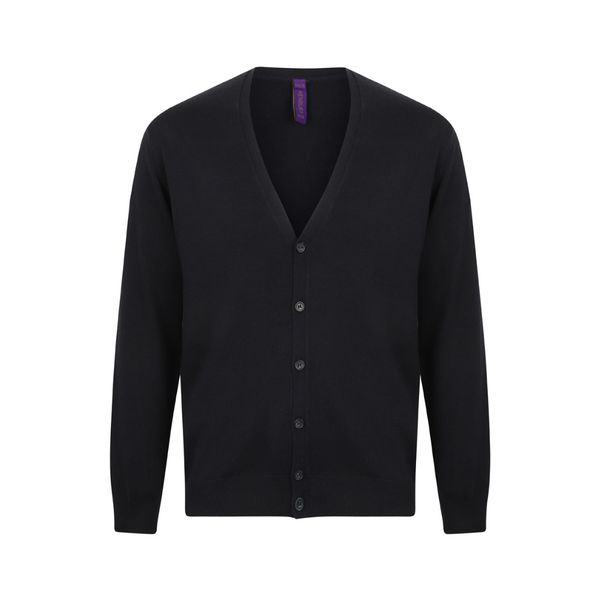 Henbury Lightweight Cotton Acrylic V Neck Cardigan