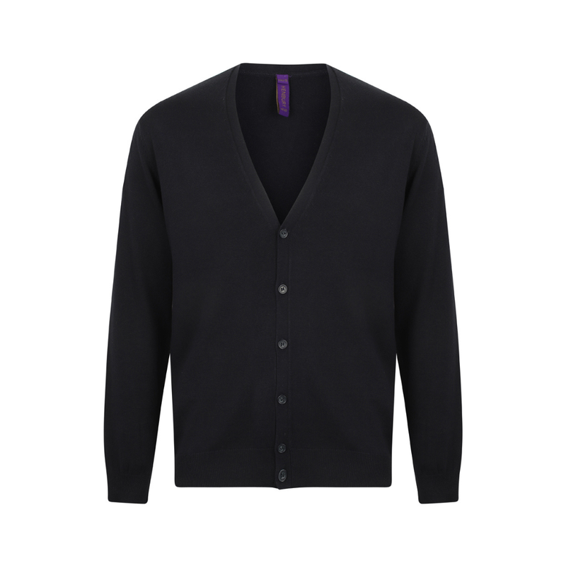 Henbury Lightweight Cotton Acrylic V Neck Cardigan