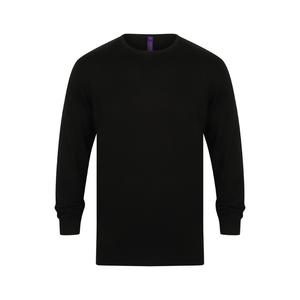 Henbury Lightweight Cotton Acrylic Crew Neck Sweater