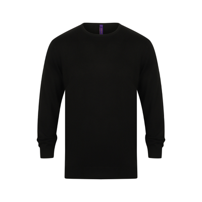 Henbury Lightweight Cotton Acrylic Crew Neck Sweater