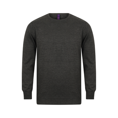 Henbury Lightweight Cotton Acrylic Crew Neck Sweater