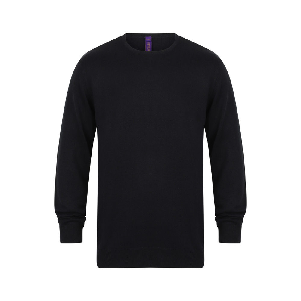 Henbury Lightweight Cotton Acrylic Crew Neck Sweater