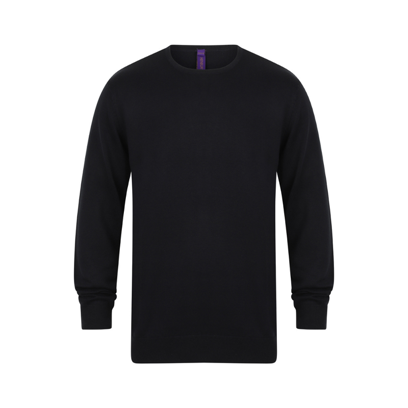 Henbury Lightweight Cotton Acrylic Crew Neck Sweater