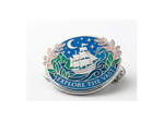 Hard Enamel Pin Badge in Silver - 35mm