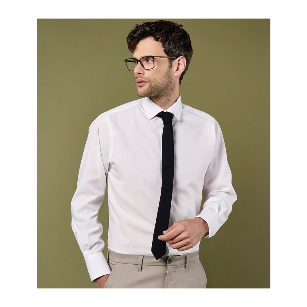 Kustom Kit Long Sleeve Tailored Business Shirt