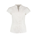 Kustom Kit Ladies Cap Sleeve V Neck Tailored Continental Blouse