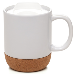 'Humber Full Colour' 400ml Ceramic Mug with Cork Base and PE Plastic Lid