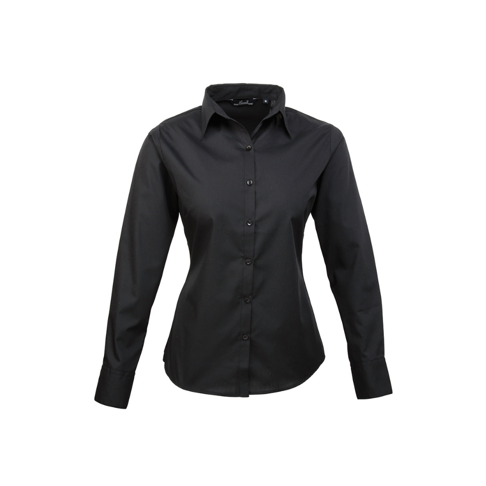 Premier Ladies Long Sleeve Poplin Blouse