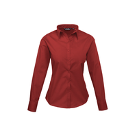 Premier Ladies Long Sleeve Poplin Blouse