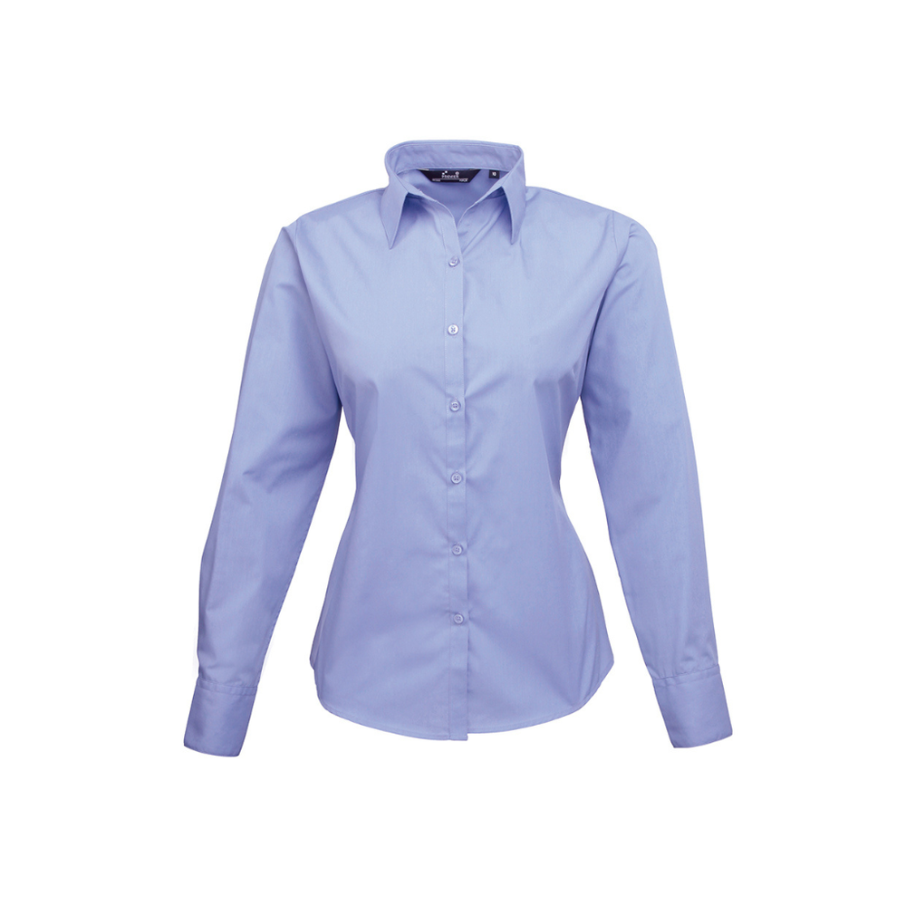 Premier Ladies Long Sleeve Poplin Blouse