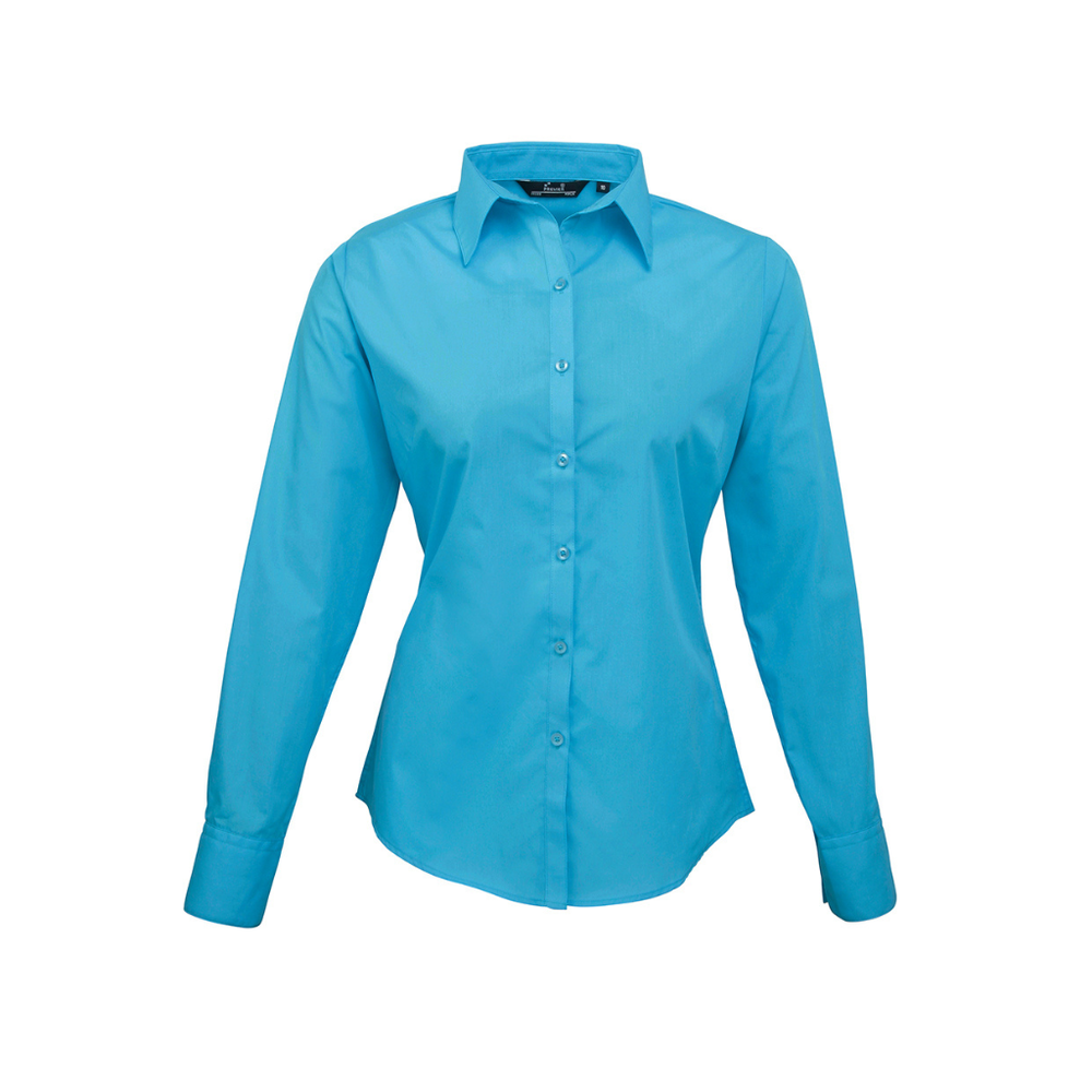 Premier Ladies Long Sleeve Poplin Blouse