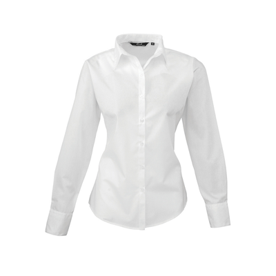 Premier Ladies Long Sleeve Poplin Blouse