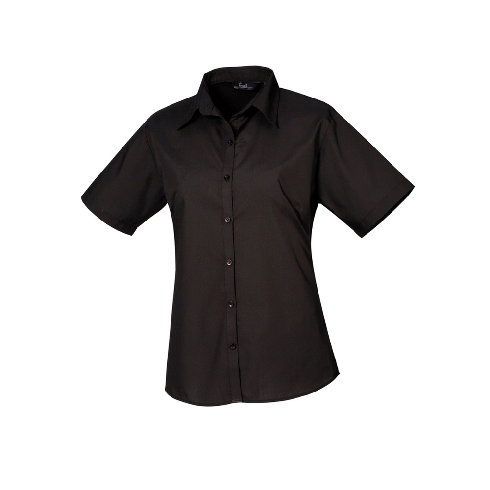 Premier Ladies Short Sleeve Poplin Blouse