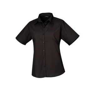 Premier Ladies Short Sleeve Poplin Blouse