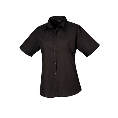 Premier Ladies Short Sleeve Poplin Blouse