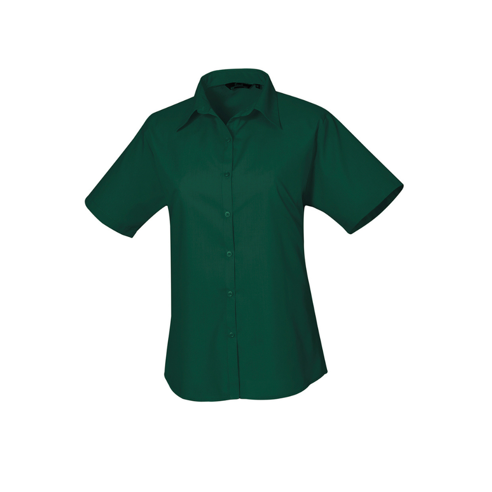 Premier Ladies Short Sleeve Poplin Blouse