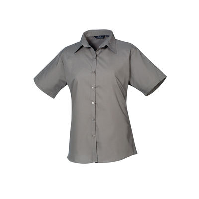 Premier Ladies Short Sleeve Poplin Blouse